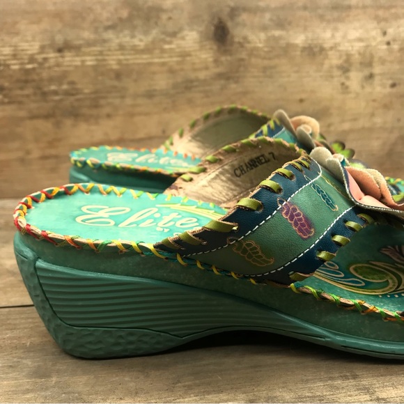 Corkys Shoes Corkys Slip On Sandal Womens Size 7 Teal Wflowers